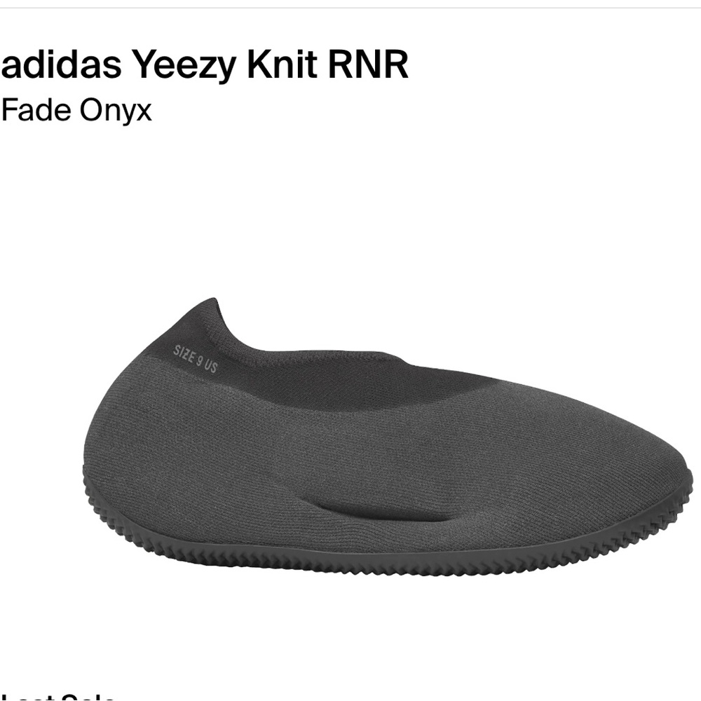 Size 8 Yeezy yzy runner fade onyx BNIB authentic